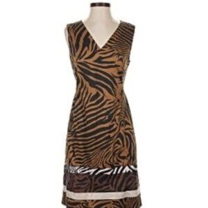 Kobi Halperin $348 Animal Print Slvls V-neck Dress